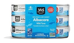 Canned Albacore Tuna 5 Ounce 6 Pack No Salt Added Water Packed Wild Caught Pole