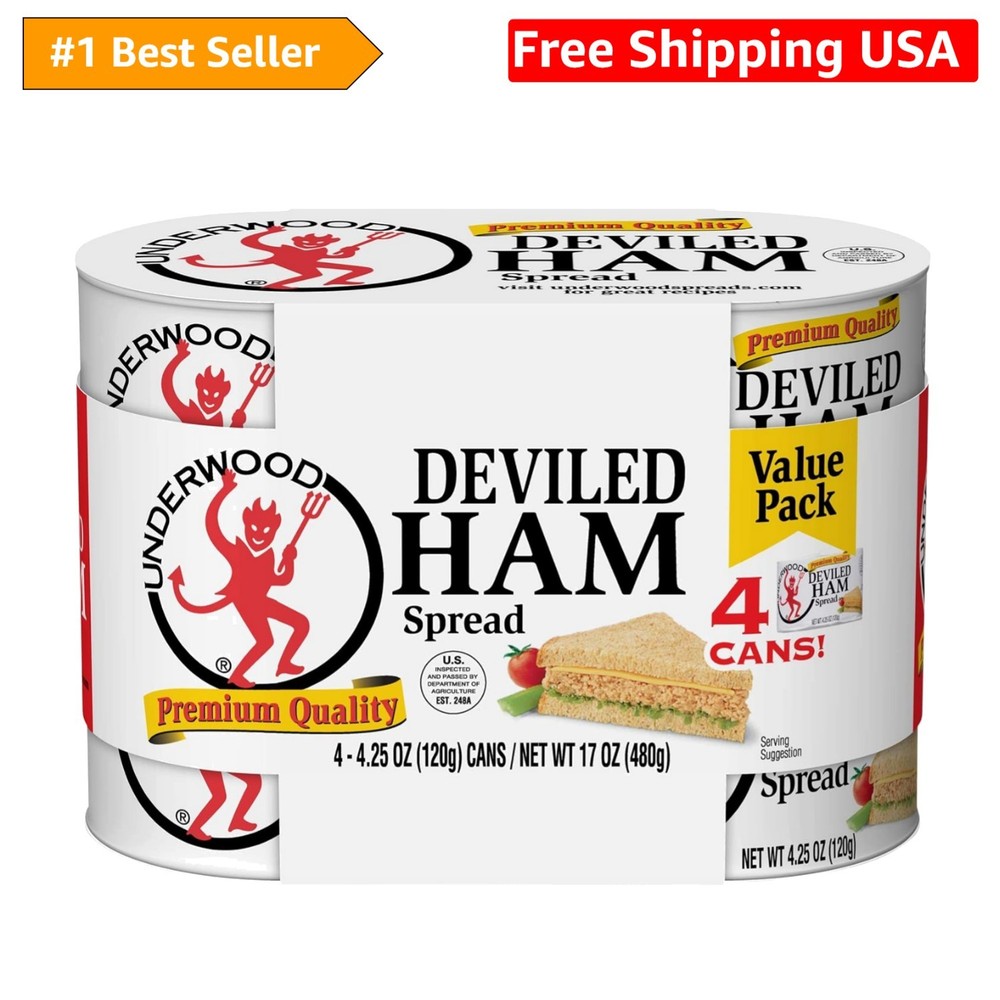Deviled Ham Spread, 4.25 Ounce Pack of 4