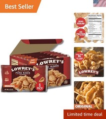 Microwave-Ready Bacon Curls Chicharrones – 1.75oz, 6-Pack Flavor