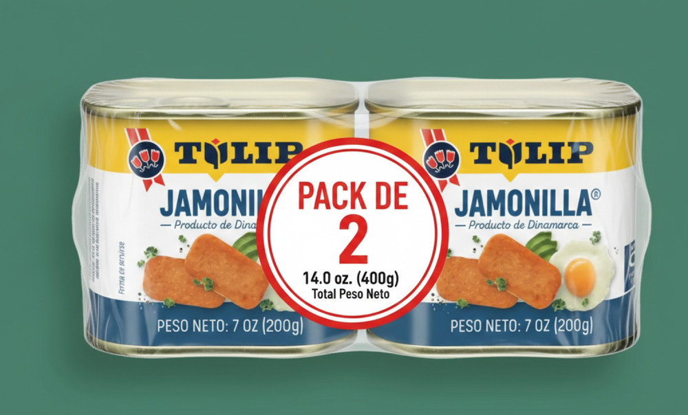Pack of 2 -Tulip Classic Jamonilla 7 oz Cans, Cooked Pork Luncheon Meat