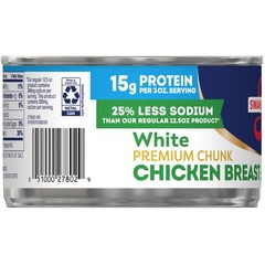 Swanson 25% Less Sodium White Premium Chunk Canned 12.5 Ounce (Pack of 1)