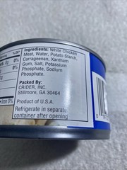 Lot Of 10 Cans CRIDER White Chicken, ( T812 ) 12.5 Oz Each, Bb 12/2027, Free S/P