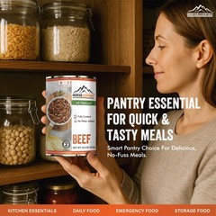 Mountain Essentials All Natural Canned Beef 14.5 oz Ready to Eat, Gluten Free