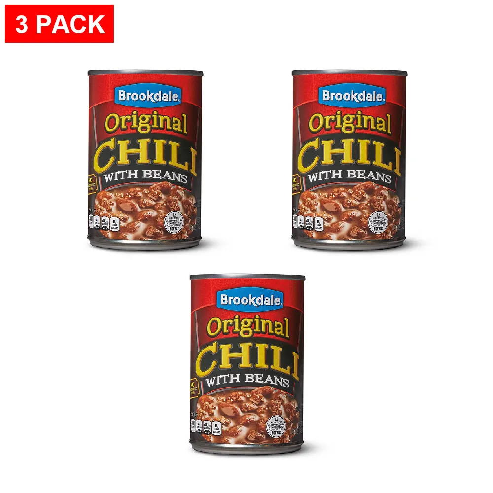 Brookdale Original Chili with Beans, 15 oz – Pack of 3