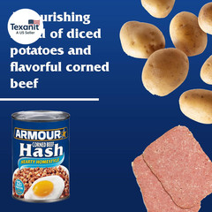Star Corned Beef Hash, Hearty Homestyle, Canned Food, 12 – 14 OZ Cans