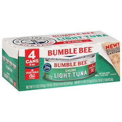 Bumble Bee Chunk Light Tuna in Oil, 5 Oz Cans (Pack of 4) – Wild Caught Tuna – 2