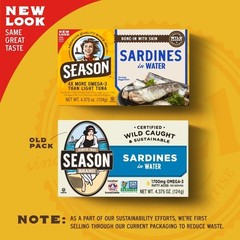 Delicious Wild Caught Sardines – 22g Protein, Gluten-Free, Canned Water, 12-Pack