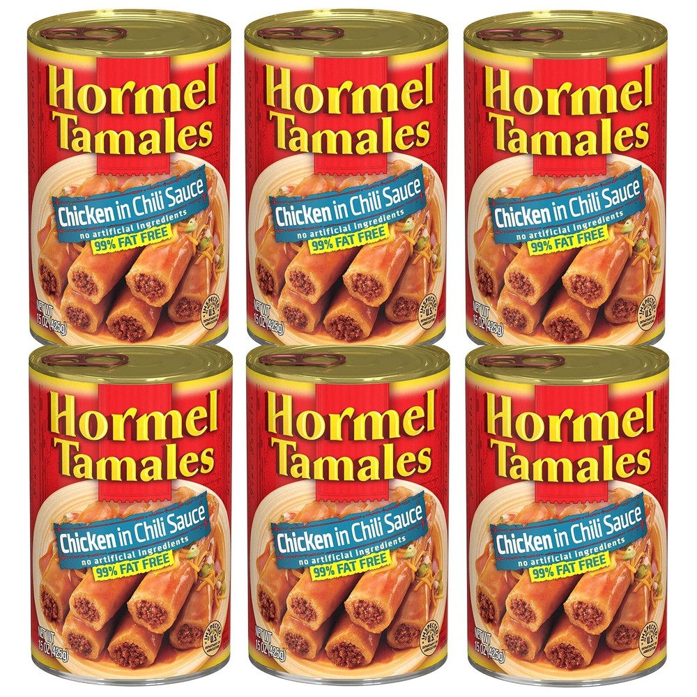 Hormel Chicken Tamales in Chili Sauce, 13 oz. (Pack of 6) DEC 2023