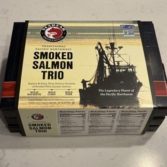 SeaBear – Premium Wild Alaskan Smoked Sockeye, Coho, and Pink Salmon Trio – 18oz