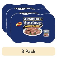 Vienna Sausage Canned Meat in Barbecue Flavor High Protein Snack Pack of 6 Cans