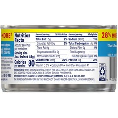 White Chicken Breast Canned Chunks Fully Cooked Protein 12.5 OZ Salad