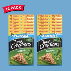 Tuna Creations BOLD Jalapeño Pouch 2.6 oz 12 Pack Wild Caught High Protein