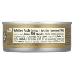 Yellowfin Tuna In Olive Oil, 5 oz (142 g)