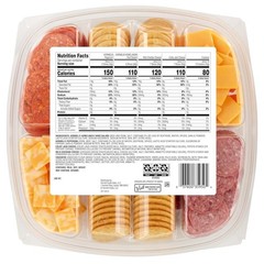 Hard Salami and Pepperoni Party Tray 28 oz, Meat and Cheese Platter for