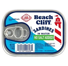 Wild Caught Canned Sardines in Water – 3.75 oz, High Protein, No Salt Added