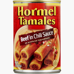 HORMEL Beef Tamales in Chili Sauce, Canned Tamales, Shelf-Stable, 15 oz Steel
