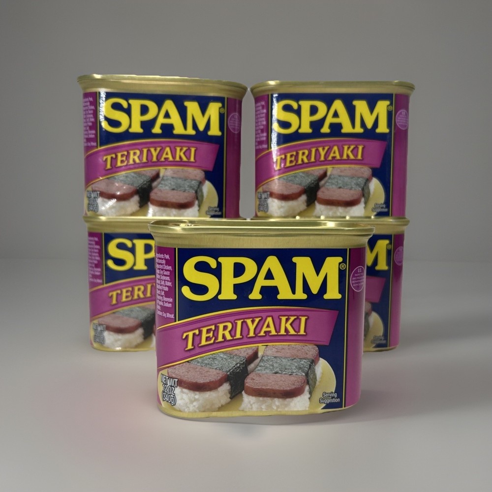 Spam Teriyaki Flavored Luncheon Meat 12oz Can x 5 Exp. 07/28