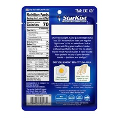 StarKist Light Tuna in Water 25% Less Sodium Pouch 2.6 oz 24 Pack