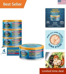 Albacore Wild Tuna, No Salt Added, Canned Tuna, Pole & Line Caught, 5 oz, Pac…