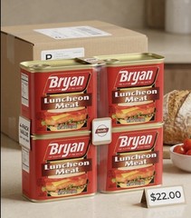 Bryan Luncheon Meat 4-Pack 12 oz (340 g) Each, Exp May 2028