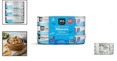 6-Pack No Salt Albacore Tuna, 5 oz Cans – Sustainably Caught & Gluten Free