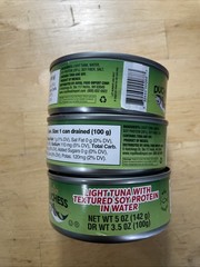 Duchess Light Tuna with textured soy protein in water – 3 cans – 5 oz each can