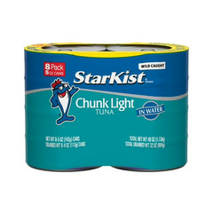 StarKist Chunk Light Tuna in Water, Wild Caught, 20g Protein, 5 oz, 8 Cans