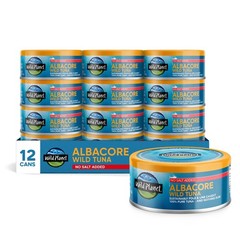 Albacore Tuna, No Salt, Canned, Sustainably Caught, Non-GMO, Kosher, 5oz, 12 …