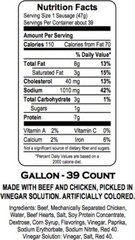 Spicy & Tangy Red Hot Pickled Sausages – 39 Count 1 Gallon Jar – Beef & Chicken