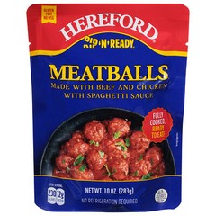 Hereford Pouched Meatballs 10 oz (Pack of 12)