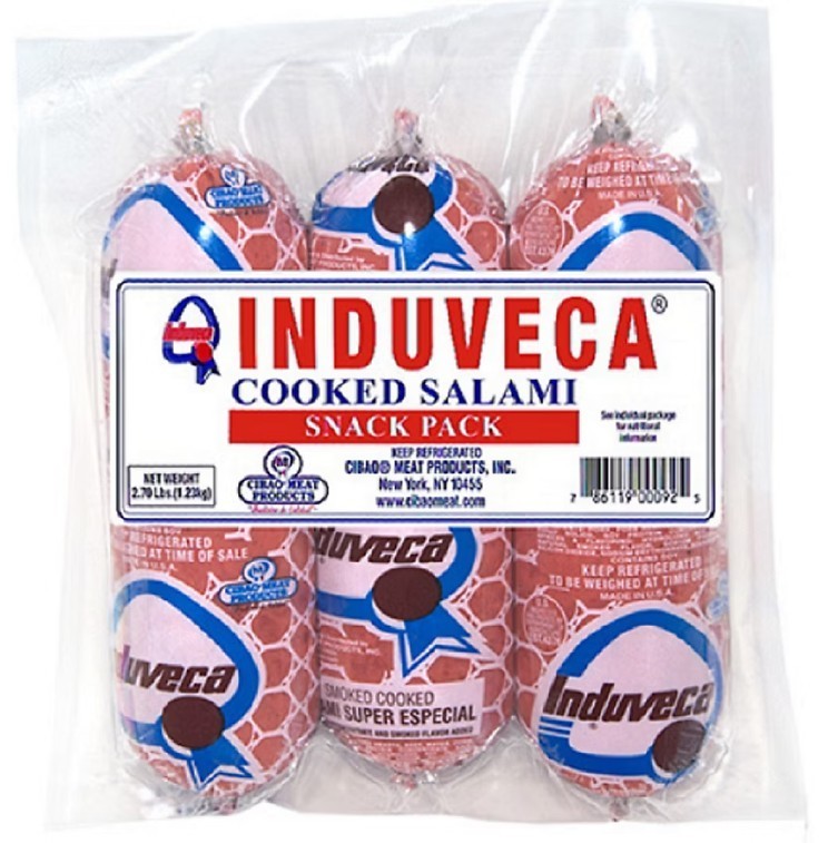 Induveca Cooked Salami Snack Pack, 3 ct.