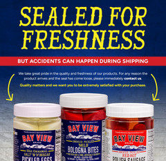Bay View Smoked Pickled Polish Sausage, No MSG, Gluten Free, No Soy, 0G Sugar, 9