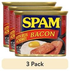 (3 pack) HORMEL Bacon, 12 oz Aluminum Can, Canned Meats, 7 G Protein per Serving