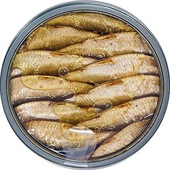 Smoked Brisling Sardines in Olive Oil 4.23 Clear Top ounces (120g) (Pack 6)