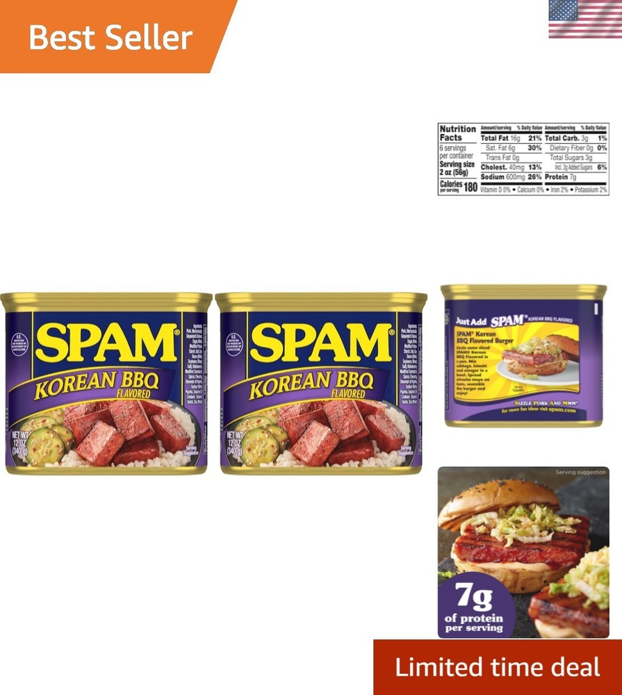 Sweet Heat Korean BBQ Canned Meat – 12 Oz Pack of 2, Shelf Stable Delight