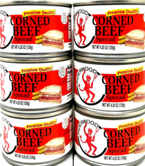 Underwood Premium Quality Corned Beef Spread 4.25 oz(Pack of 6)~Exp 3/24/2027
