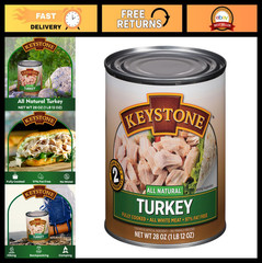 All Natural Heat & Serve Canned Turkey – Fully Cooked, Gluten Free, 28 oz – Read