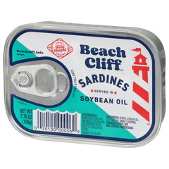 Wild Caught Sardines in Soybean Oil, 3.75 Oz Can – 13G Protein per Serving – Glu