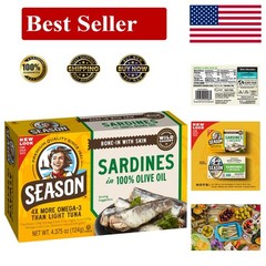 Kosher Sardines in Olive Oil – Wild Caught, 22g Protein & High Calcium, 24-Pack