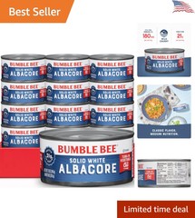 Premium Albacore Tuna in Oil – 21g Protein – Gluten Free – 12 oz Can Pack 12