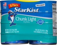 Chunk Light Tuna in Water, 5 Ounce Pack of 8