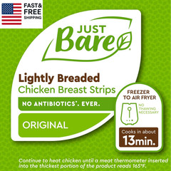 Lightly Breaded Chicken Breast Strips | Fully Cooked | 16G Protein || 1.50 LB