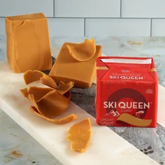 Ski Queen Gjetost Cheese – 8.8 oz (4 Pack) Norwegian Brown Cheese Gjetost