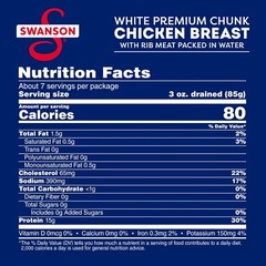 Swanson White Premium Chunk Canned Chicken Breast 🥪 12.5 OZ Can (Pack of 6)
