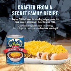 Classic 15oz Cincinnati Chili – No Beans, Hearty Flavor, Family-Size 8 Can Pack