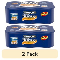 (2 pack) Armour Chicken Vienna Sausage, 4.6 oz Can, 6 Count Can