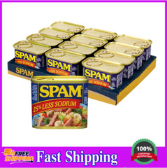 SPAM Less Sodium 12 Oz Pack Of 12 , Fast Delivery