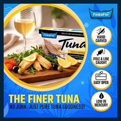 Yellowfin Tuna Fillets in Organic Olive Oil – Zesty Lemon Flavor (4.4Oz Can – 2