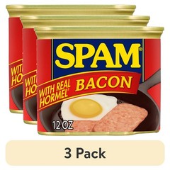 (3 pack) Real HORMEL Bacon, 12 oz Aluminum Can, Canned Meats