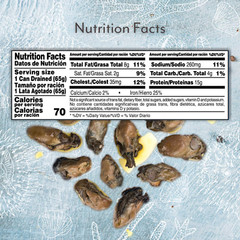 Petite Premium Smoked Oysters in Oil, Wild Caught, 3 Ounce Tin, Pack of 10